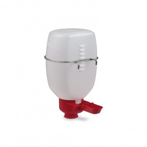 Mini comedouro para pássaros com garrafa, vermelho
