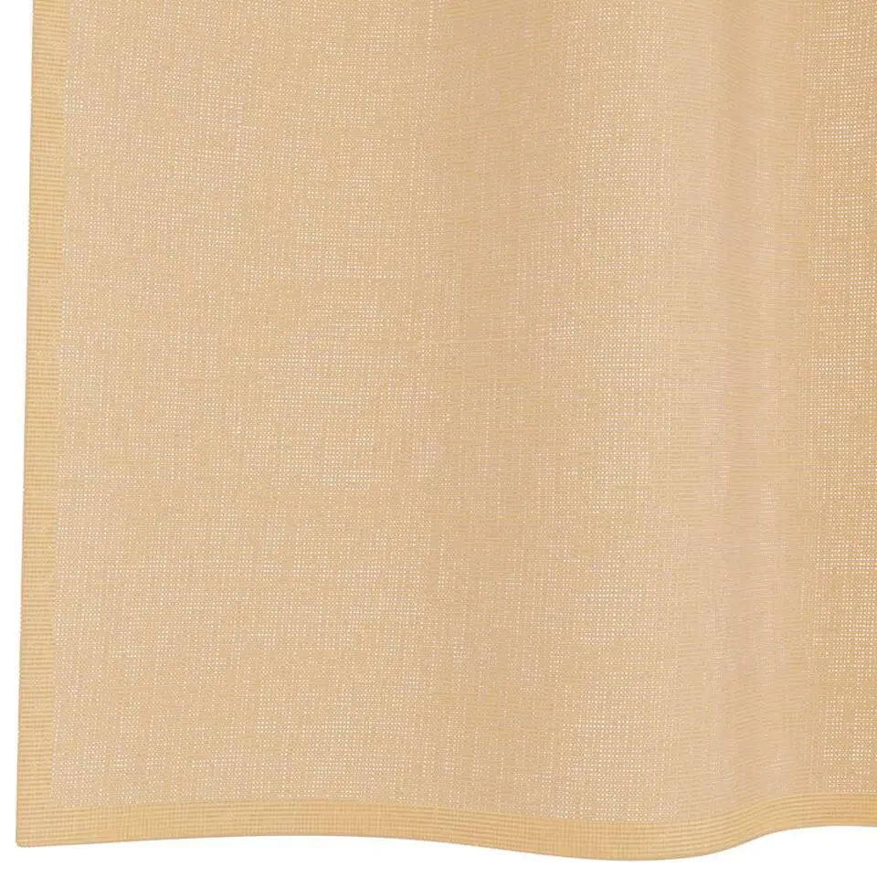 vidaXL Gordijnen van voile met ringen - Zand - 140x245 cm - Stof - 2 Stuks