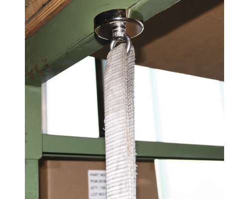 Potmagneet met oogje, industrieel neodymium, Ø 25x33 mm, 2 stuks
