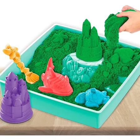Spin Master Kinetic Sand - Sandbox Set grün (454g)