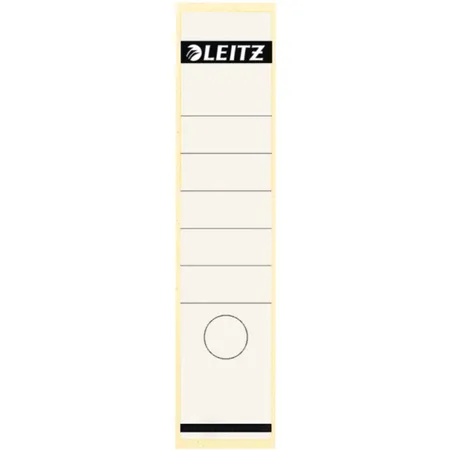 Leitz 16401001 Rückenschilder für Standard- und Hartpappe-Ordner, weiss, 100 Stück