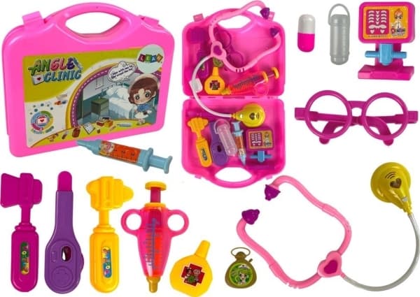 LeanToys Little Doctor Rosa koffertstetoskop