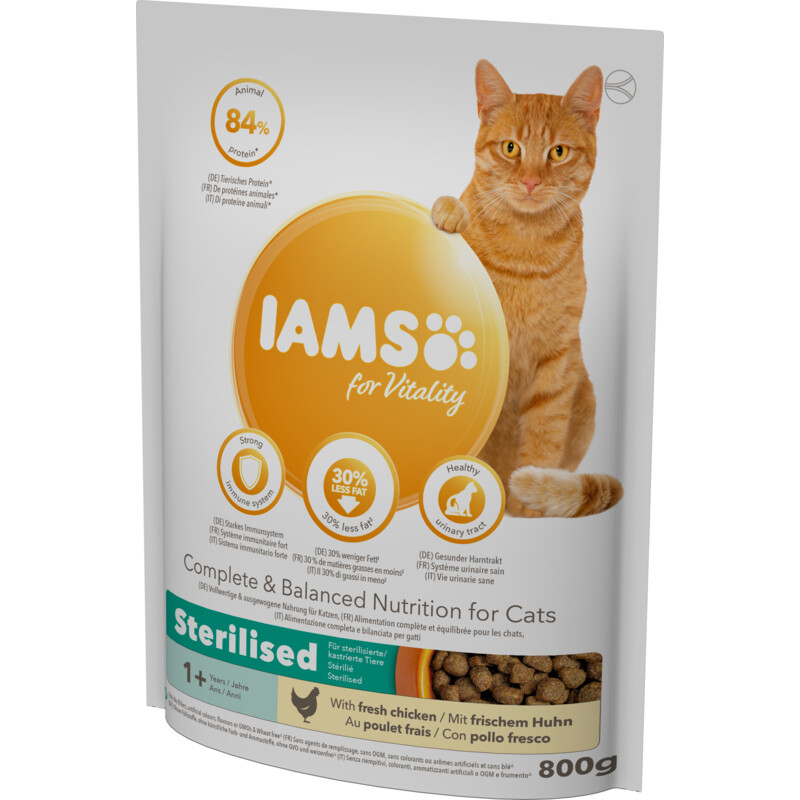 IAMS For vitality 1+ sterilised fresh chicken
