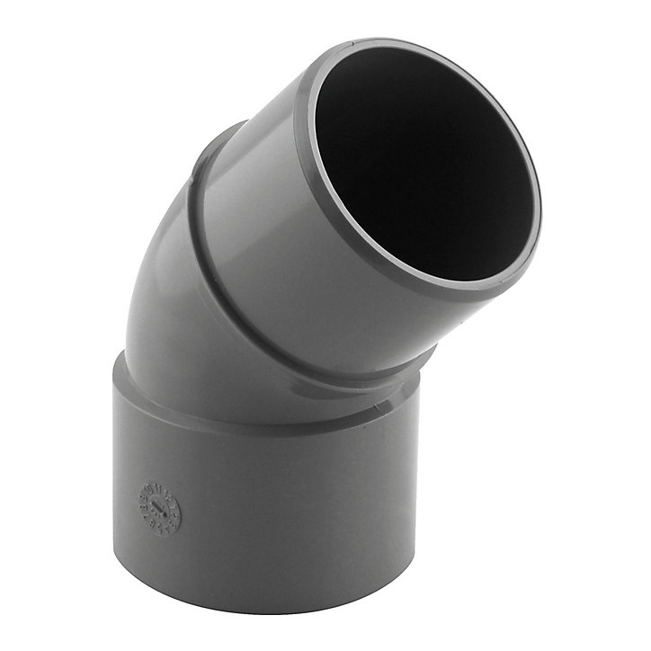 Coude pvc mâle femelle Interplast 45° ø50 mm