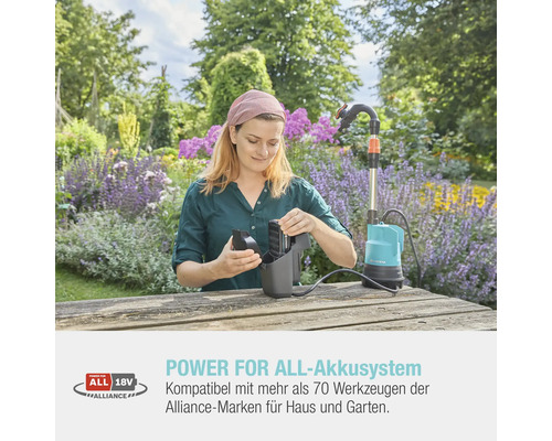 GARDENA 2000/2 18V (Power for All) accu-regentonpomp inclusief accu en lader