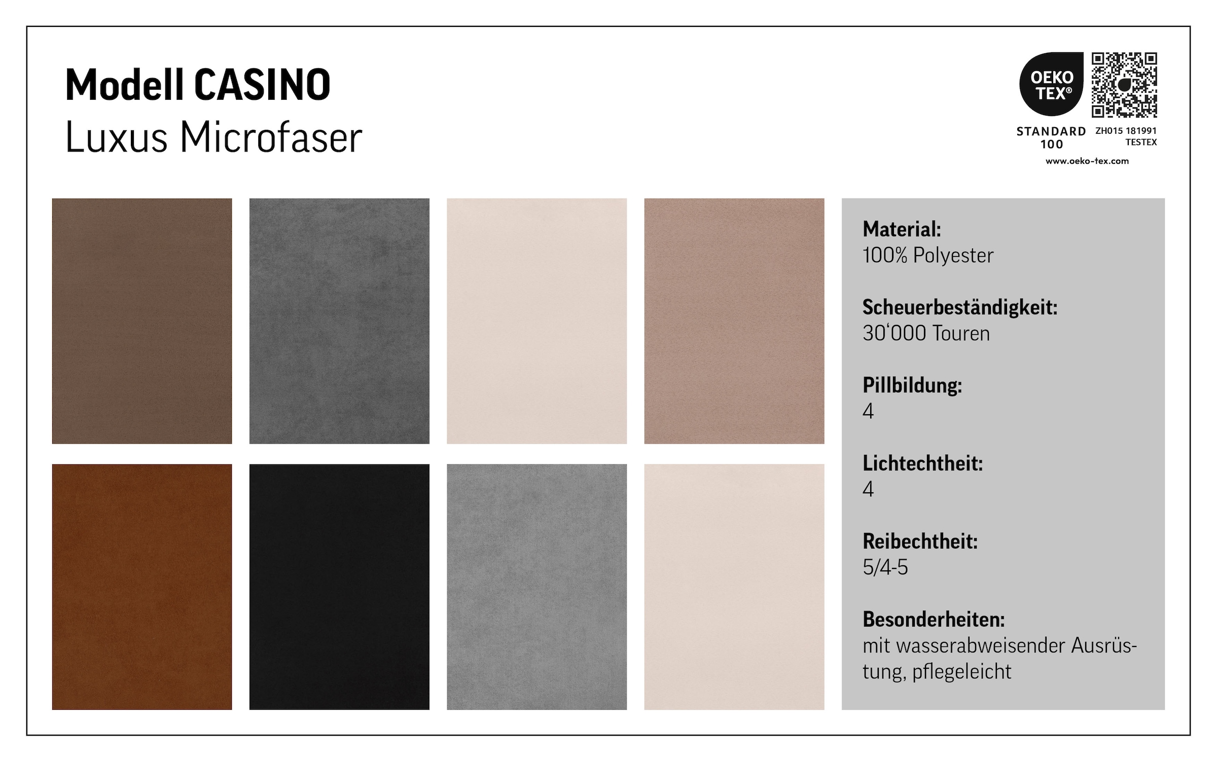 COTTA Polstergarnitur »Casino« Set, 3 Stk. tlg. Sessel, 2-Sitzer, 2,5-Sitzer, hohe Rückenlehne