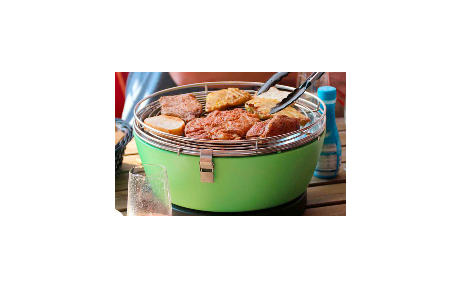 Feuerdesign Vesuvio Holzkohlegrill / Tischgrill rot
