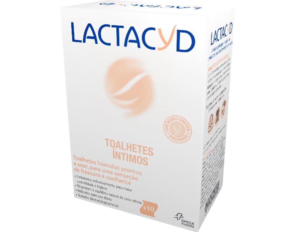 TOALHETES LACTACYD INTÍMO 10 TOALHETES