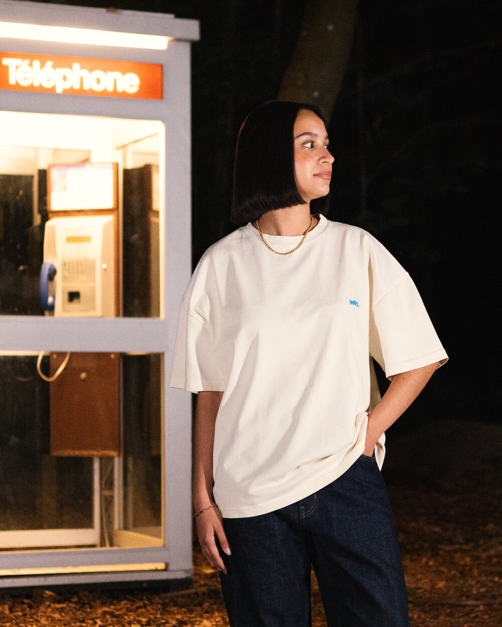 wtn. Hotline T-Shirt Creme