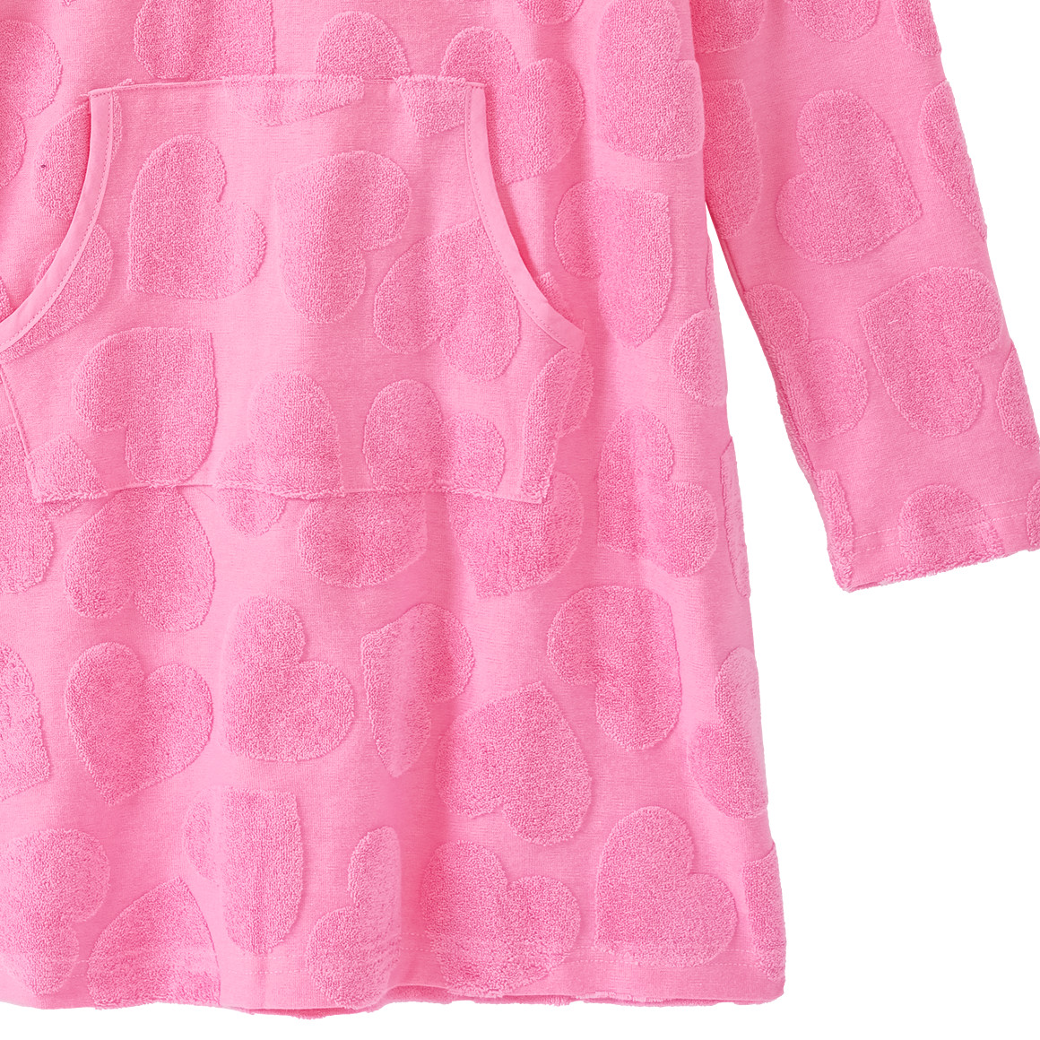 Yigga Mädchen Strandkleid mit Ausbrenner-Muster pink