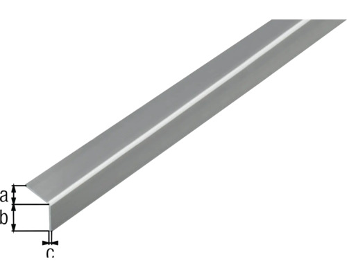 PVC hoekprofiel met RVS-look, zelfklevend, 20x20x1,5 mm, 1 m