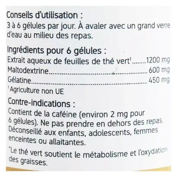 Nat & Form Original Thé Vert 200 gélules