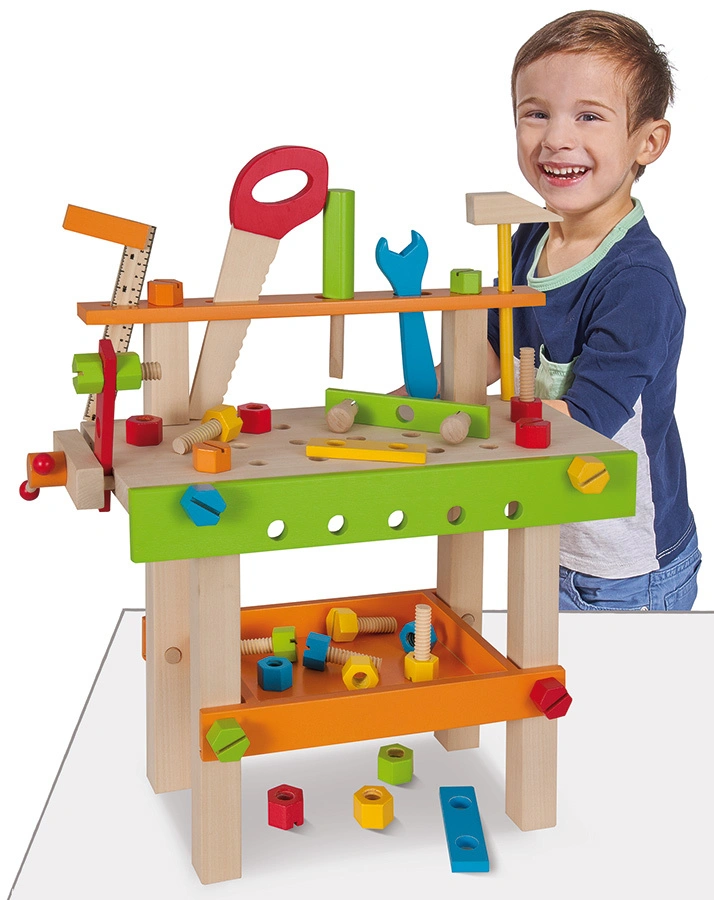 Spielzeug-Werkbank 49-teilig aus Holz