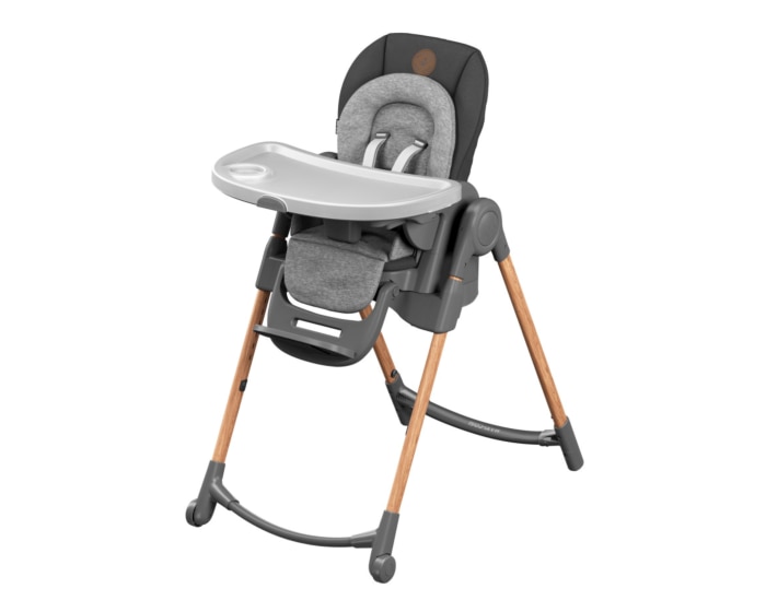 Minla Hochstuhl 0 - 14 Y   0 - 60 kg    Sechs unterschiedliche Sitzmöglichkeiten |    Wasserabweisendes Material |    Lösung ab der Geburt |    Compact folding design |