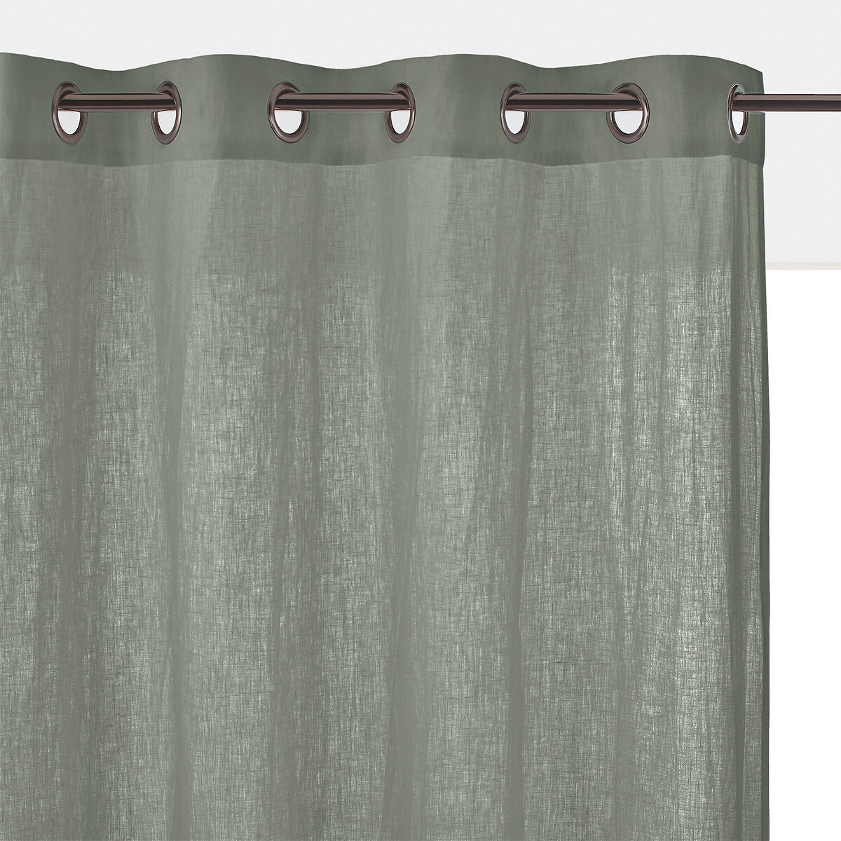 LA REDOUTE INTERIEURS<br>Cortina de linho lavado com ilhós, radiador, Onega