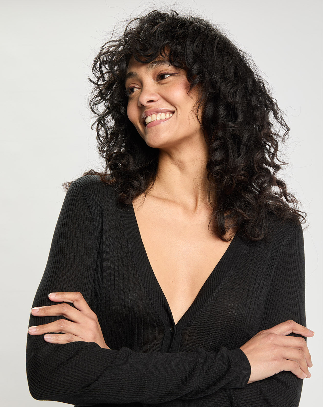 Tommy Hilfiger Robe longue en Lyocell & Soie boutonnée noire