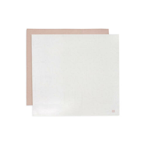 Lot de 2 langes en gaze de coton larges 115x115cm Twinkling - Wild rose - JOLLEIN