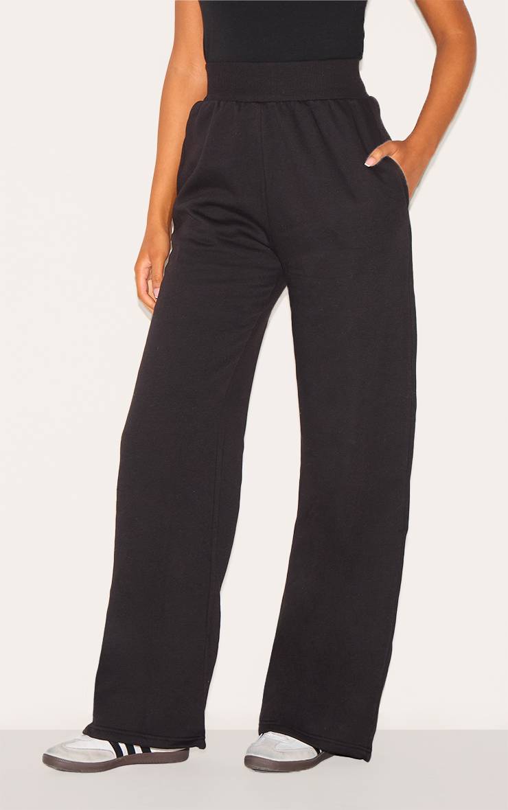 Noir Jogger Tall Taille Haute Jambe Large