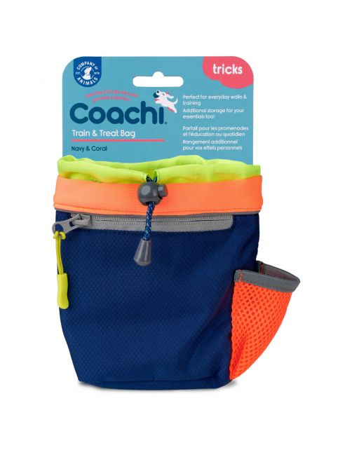 Coachi Train & Treat Bag Navy & Coral - Hondenopvoeding - Navy Coral