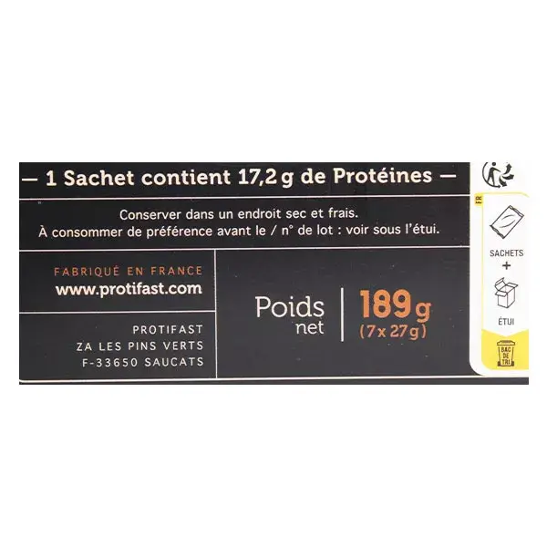 Sobremesa Protifast de Chocolate e Avelã com Alto Teor de Proteína (7 sachês)