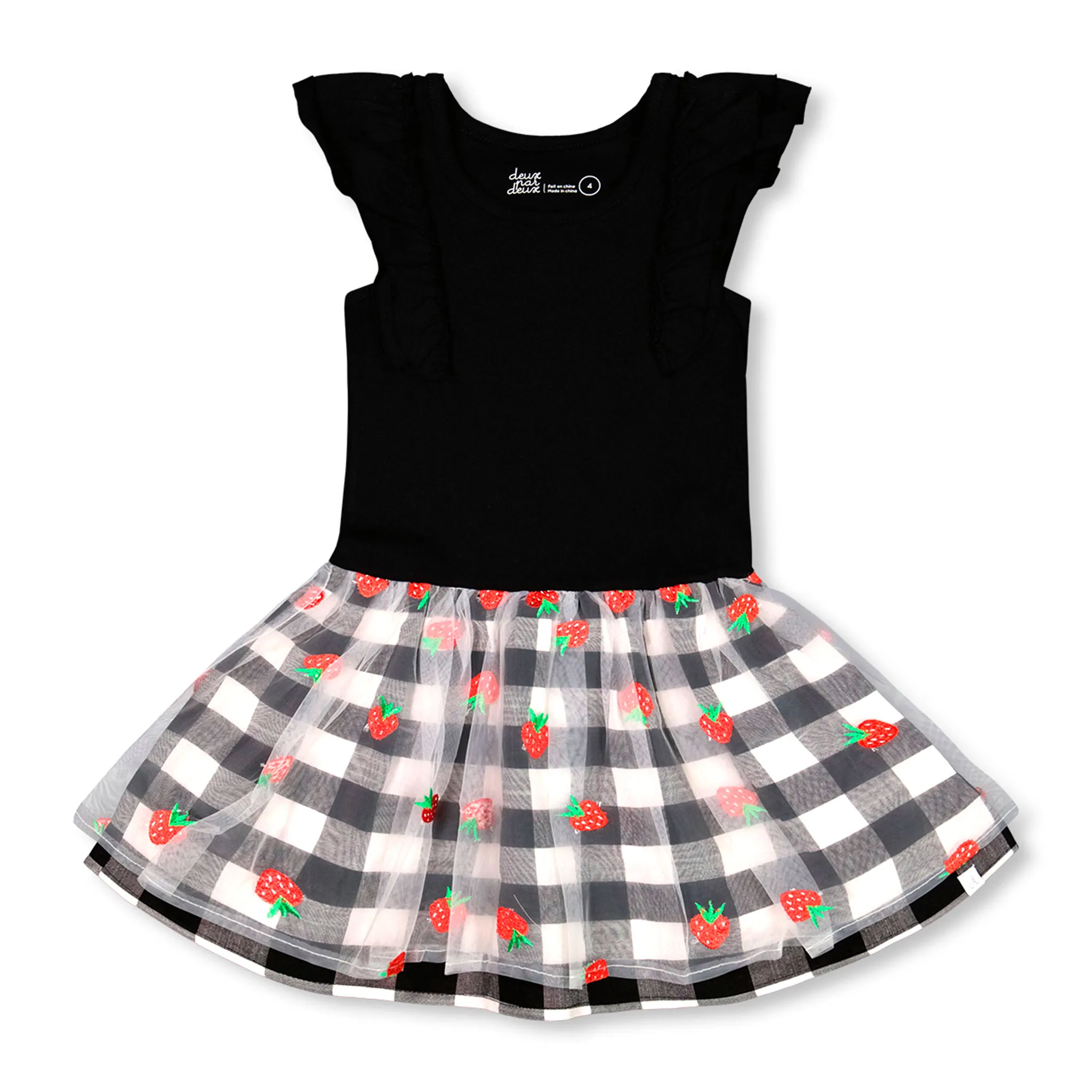 Deux par Deux Robe Fraise 7-10ans