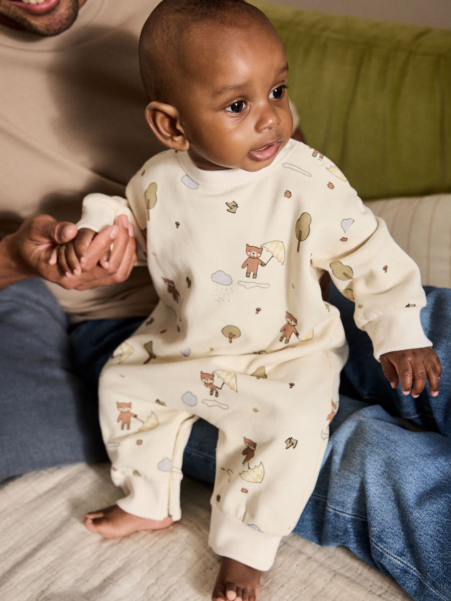 Eru met berenprint - Baby joggingromper (0mnd-3jr)