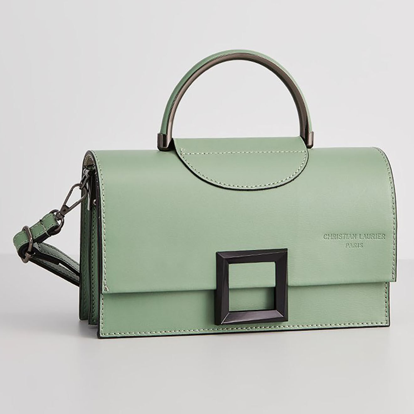 Christian Laurier Sac à Main en Cuir Milo vert clair - 22x15x8 cm