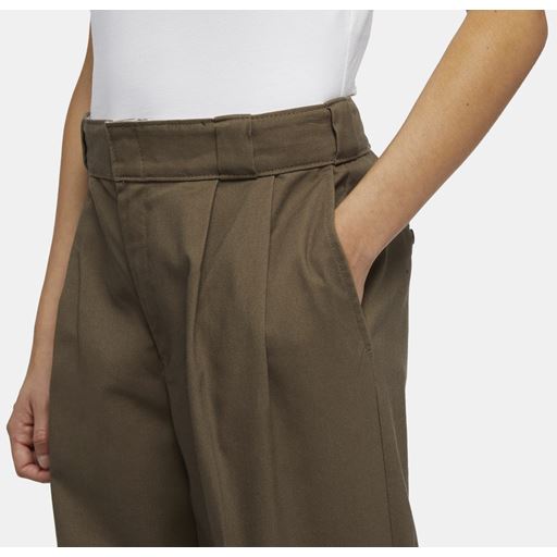 Dickies Pleated Work Bukser, Mushroom, 31