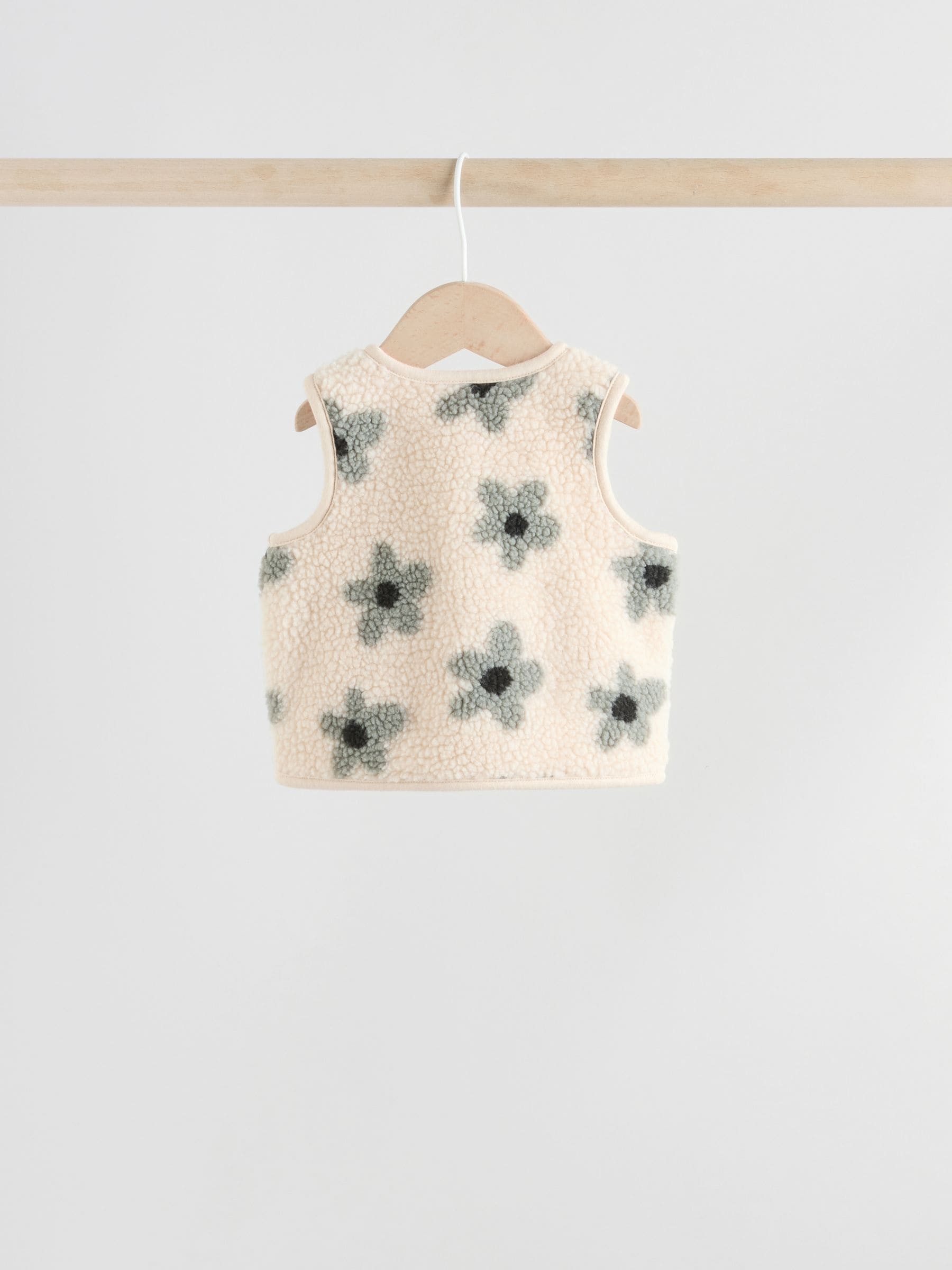 Grijs met bloemen - Babyset van top met Lange mouwen en Leggings met Bodywarmer 3 -delig (0mnd -2jr)