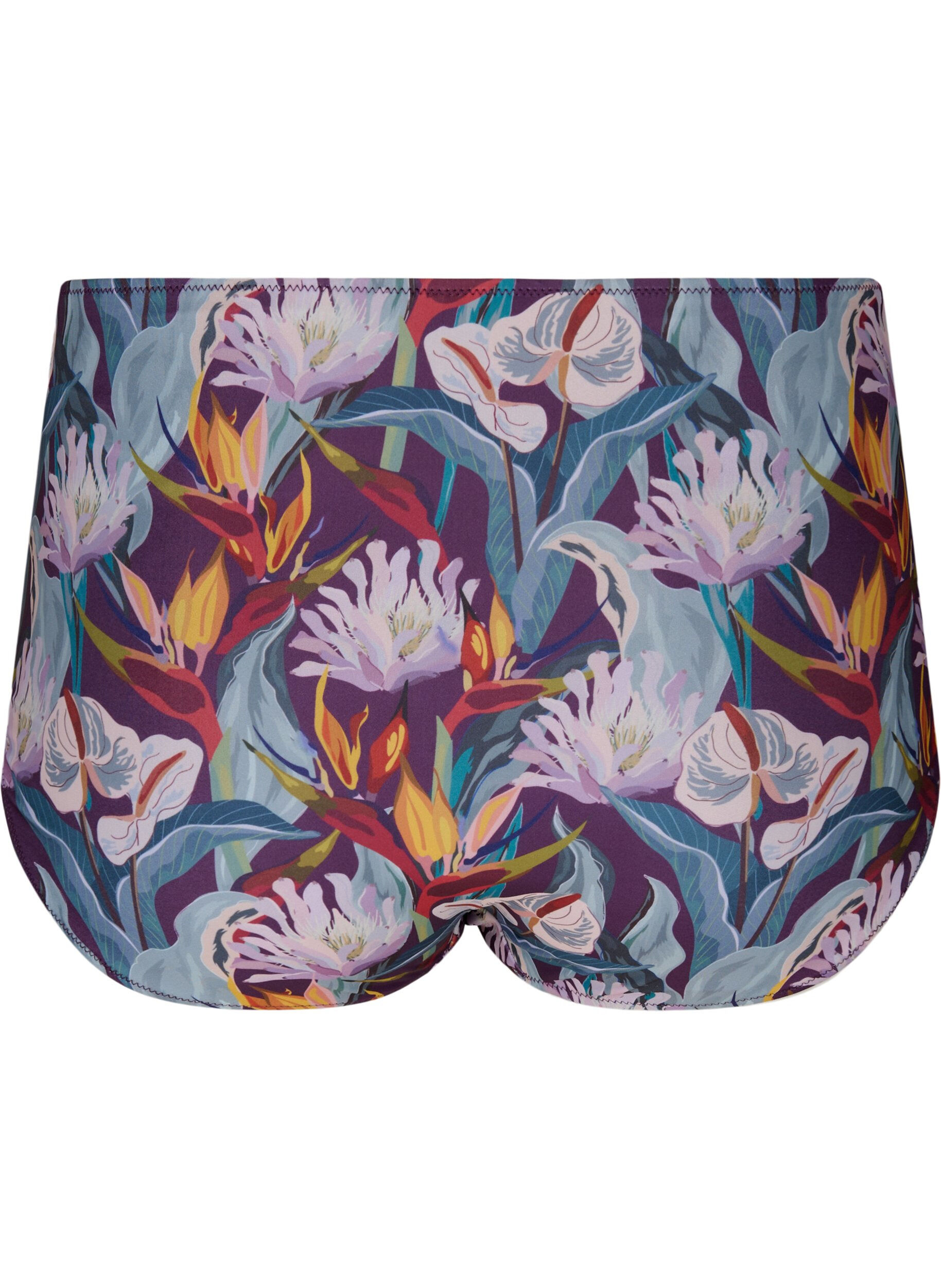Højtaljet bikini underdel med print