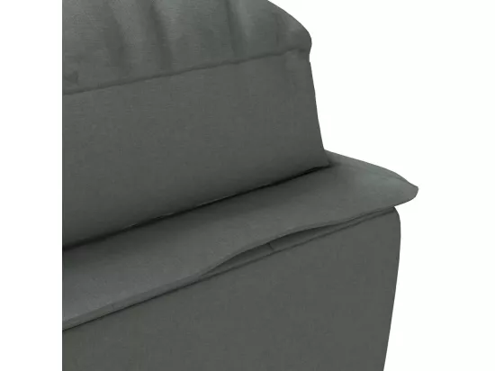 Chaise longue de massage avec coussins gris foncé tissu