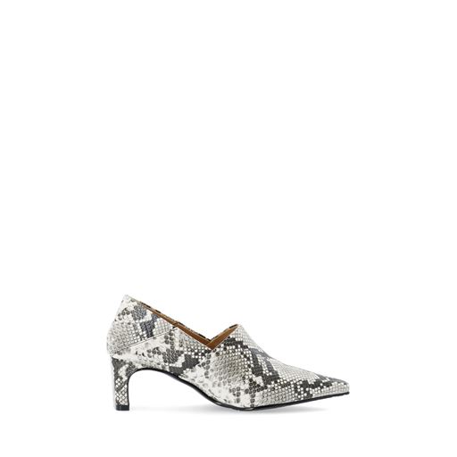 Bianco Rowe Hell Step Down Mules,  White Snake, 40