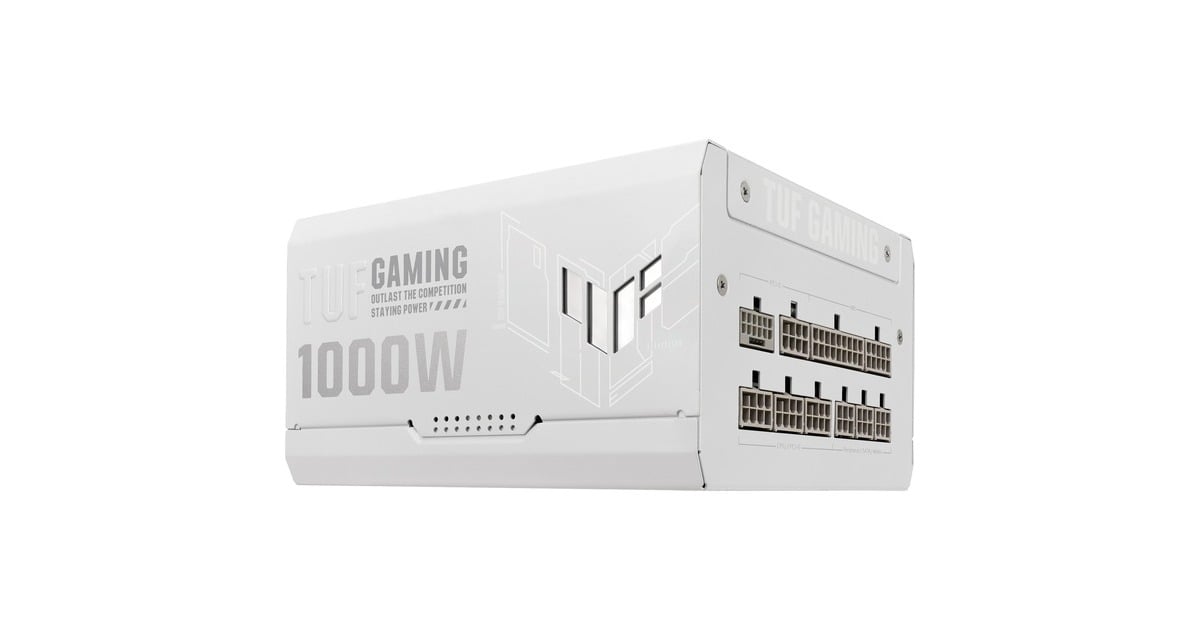 ASUSTUF Gaming Gold White Edition modulaire 1000 watt voeding   (Wit, 1x 12V-2x6, 4x PCIe)