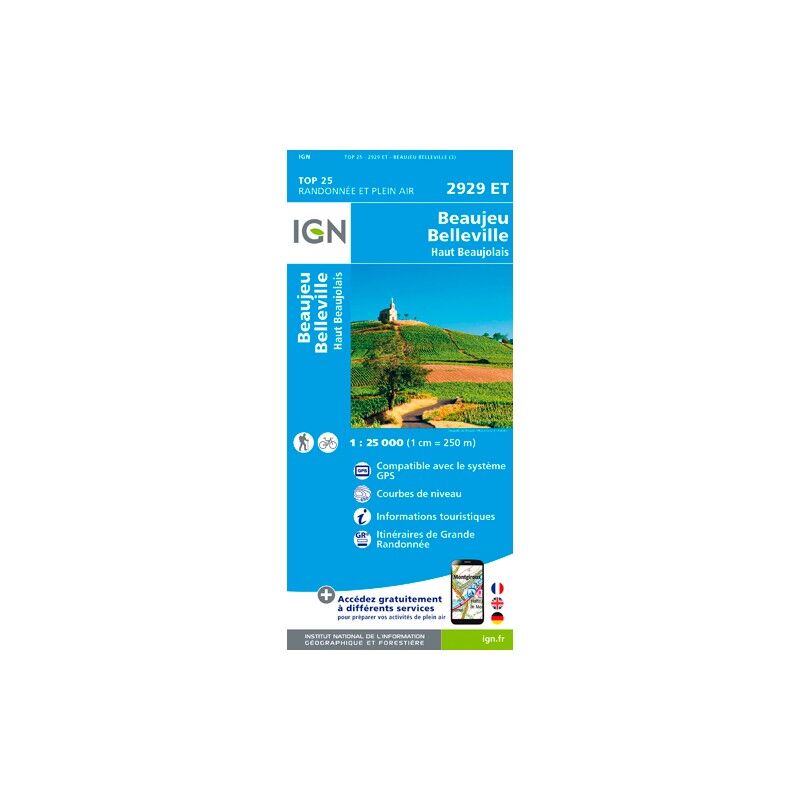 Beaujeu / Belleville / Haut Beaujolais - Carte topographique