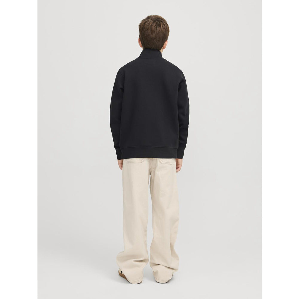 Køb Jack & Jones Junior Black Bradley Sweatshirt Half Zip Noos