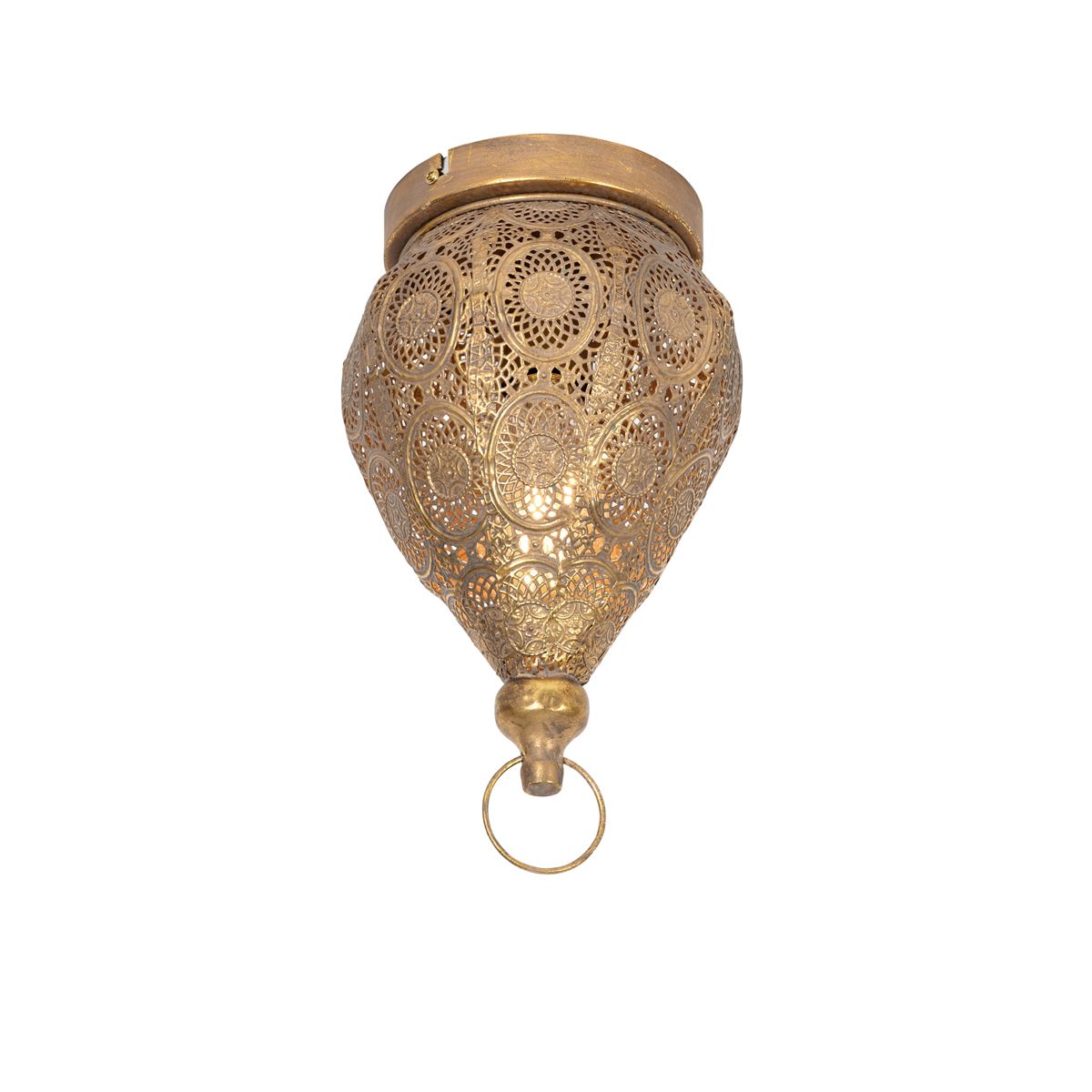 Oosterse plafondlamp goud 19 cm - Mowgli