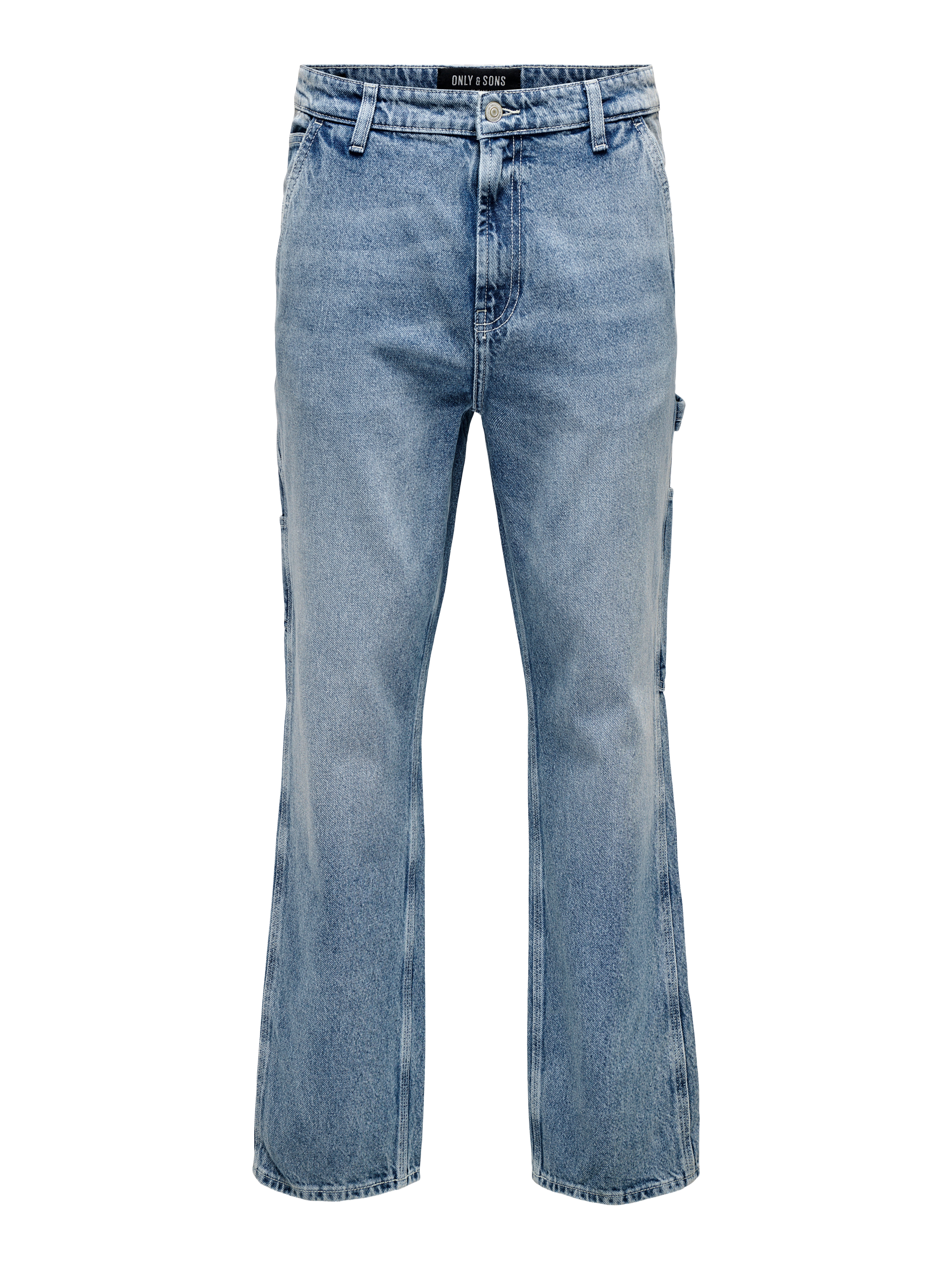 ONSEDGE Mittlere Taille Gerade geschnitten Jeans Light Blue Denim