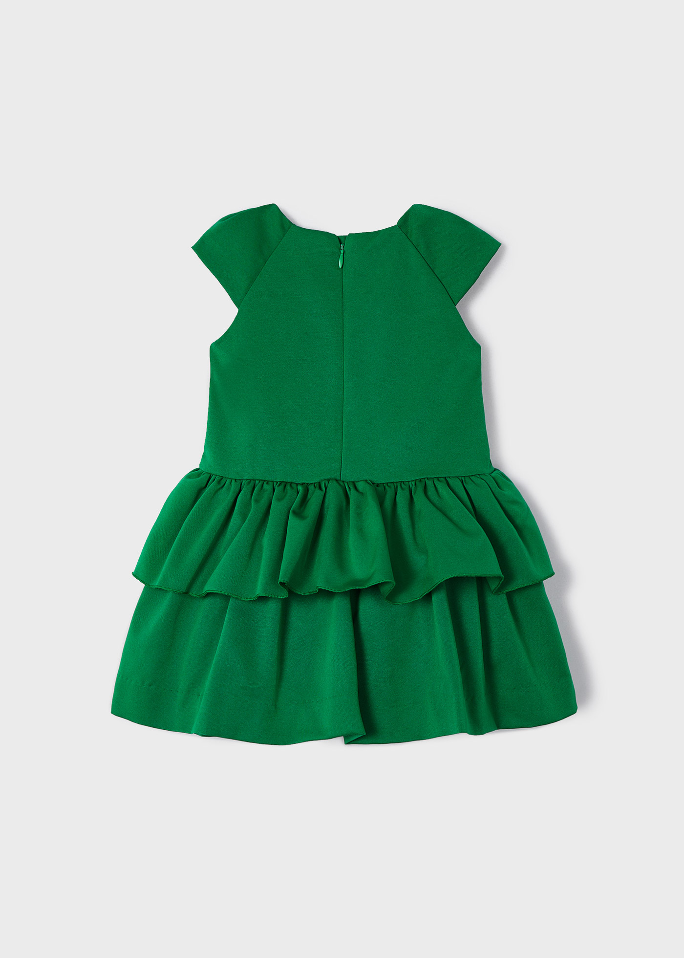 Vestido infantil com aplique de laço otomano