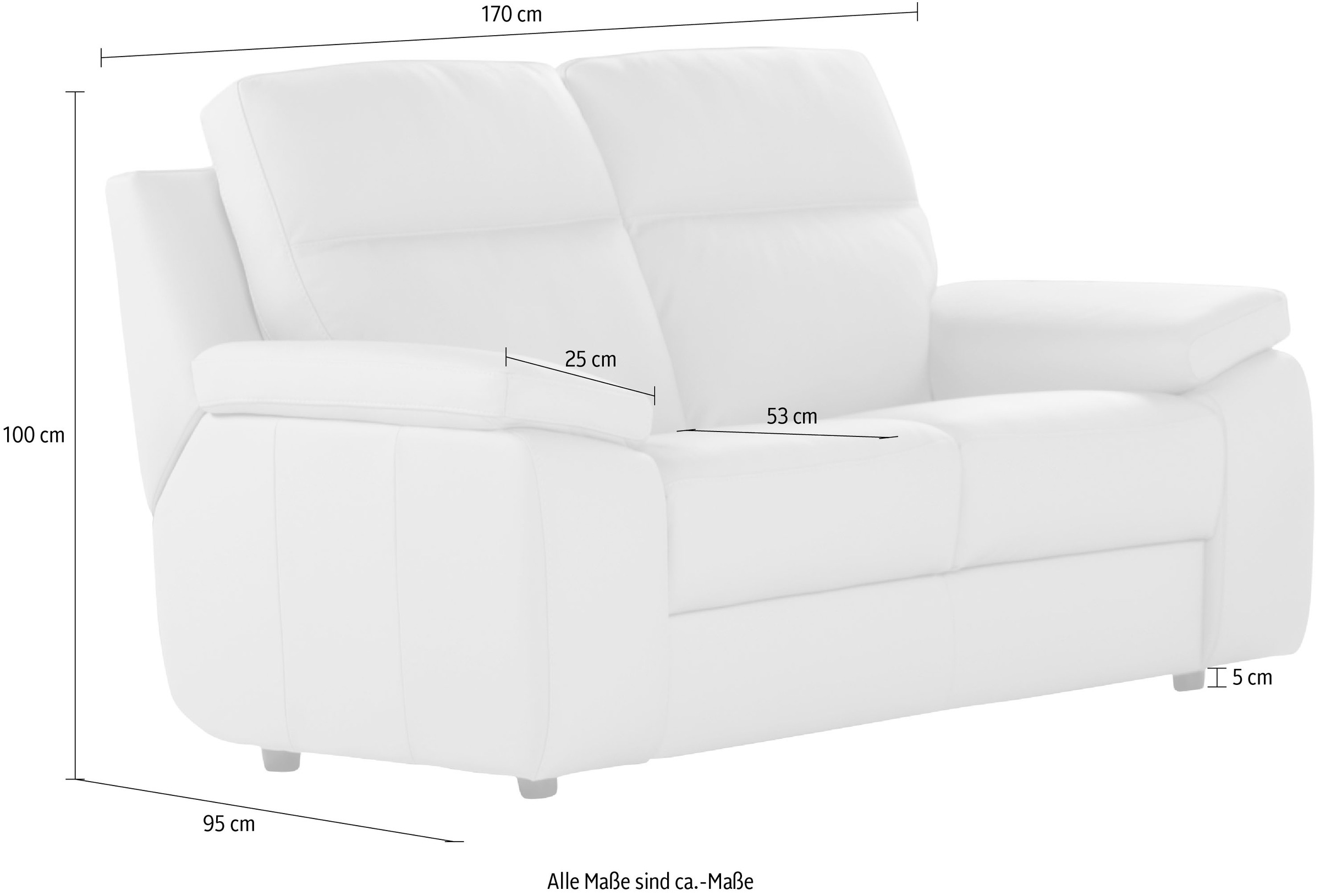 CALIA ITALIA 3-Sitzer »Primo, toller Sitzkomfort, italienisches Designsofa« in Leder