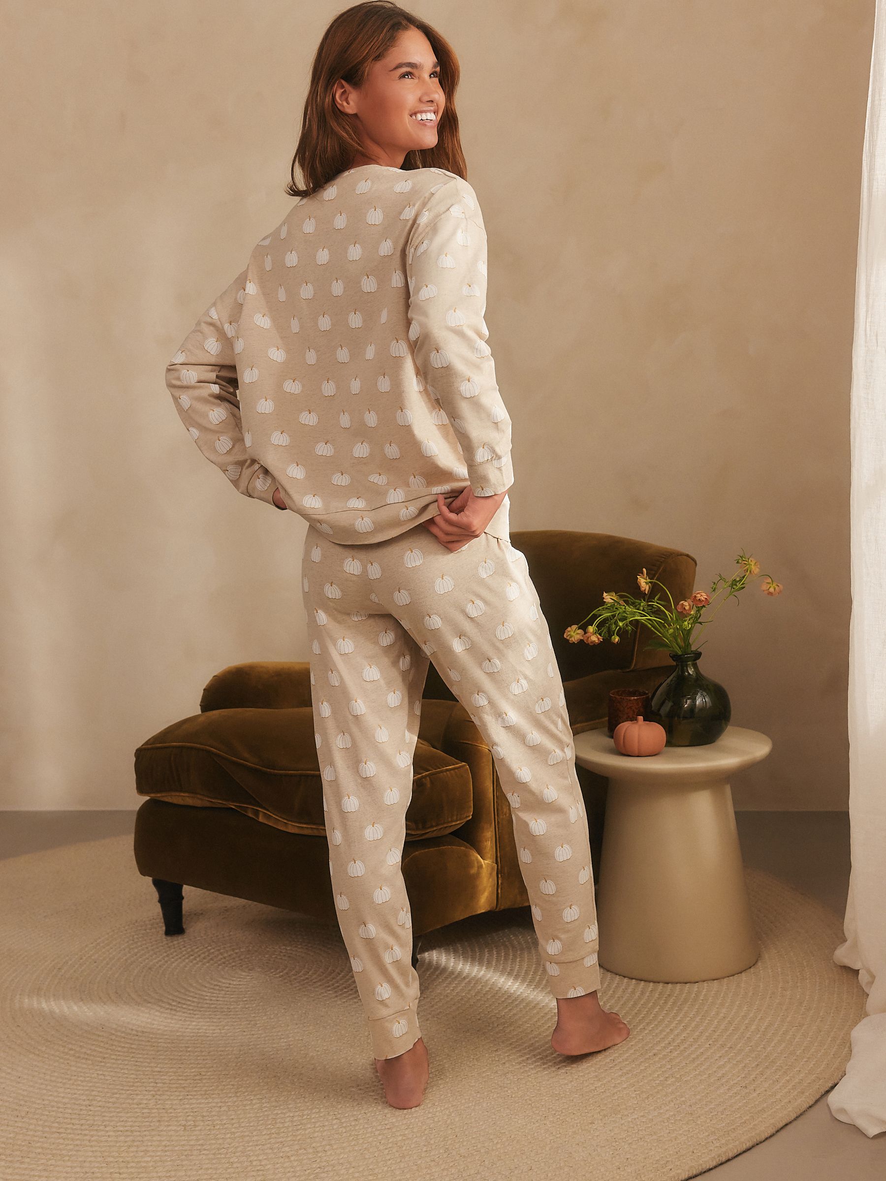 Havermout Pompoen - Pyjama met lange mouwen