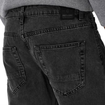 Pantalon homme Onsavi Beam Crop Black Wash Pk 2852 ONLY AND SONS