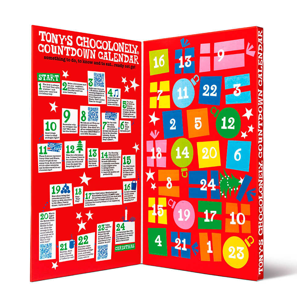 Calendrier de l'Avent Géant Chocolat Tony's Chocolonely