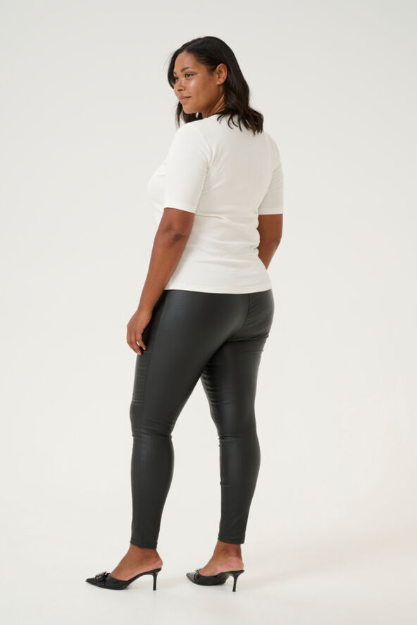 Kaffe Curve KCadina Long Coated Jeggings Black deep