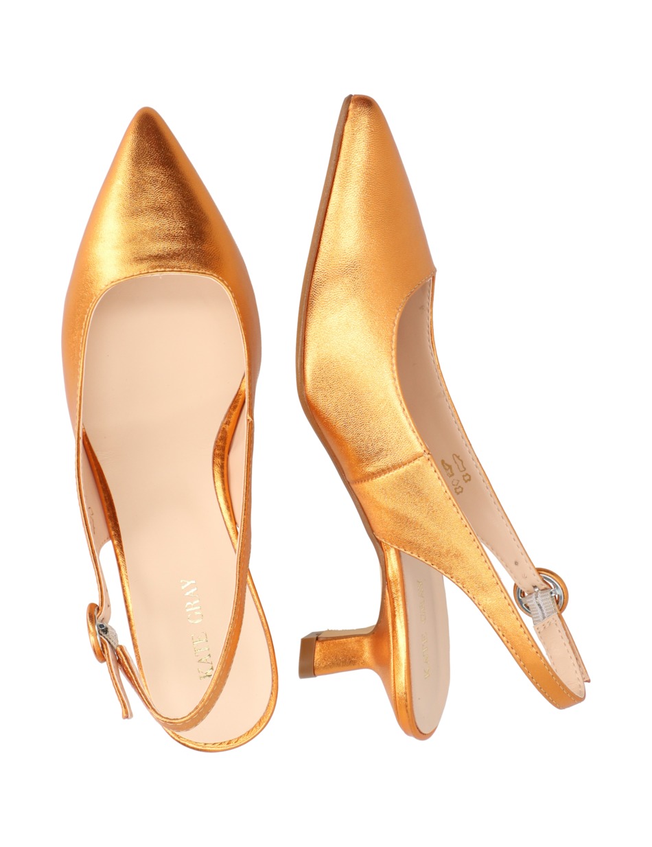 Glattleder Slingpumps