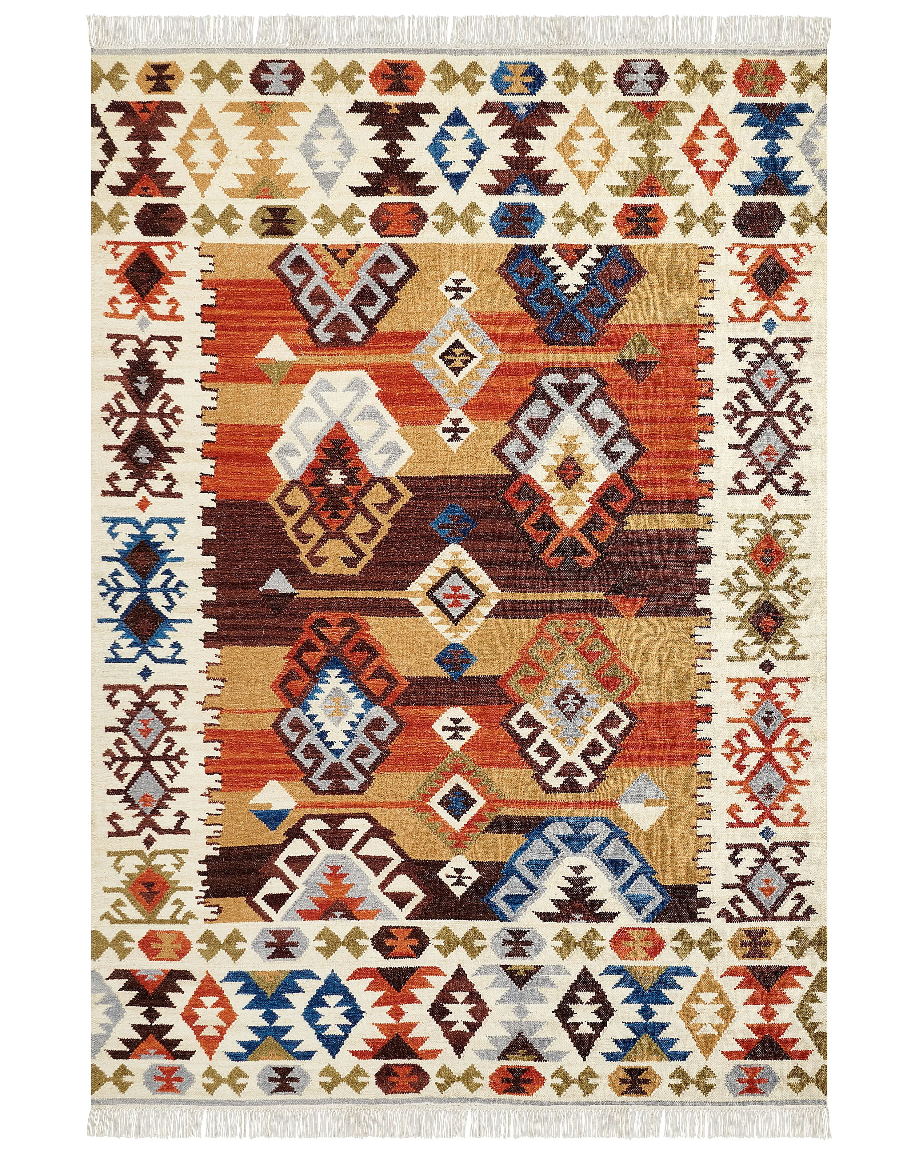 Vloerkleed VOSKETAP Meerkleurig 200 x 300 cm Wol Kelim