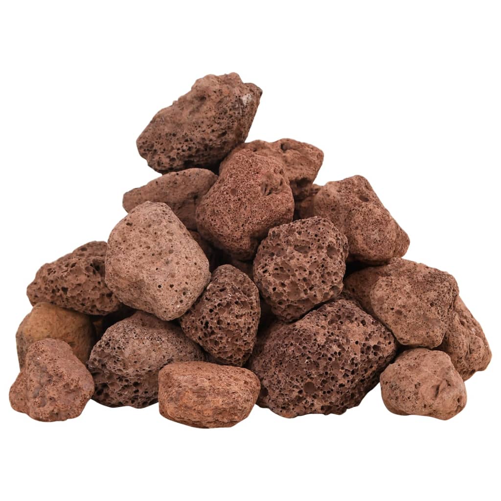 Roches volcaniques 25 kg rouge 3-5 cm