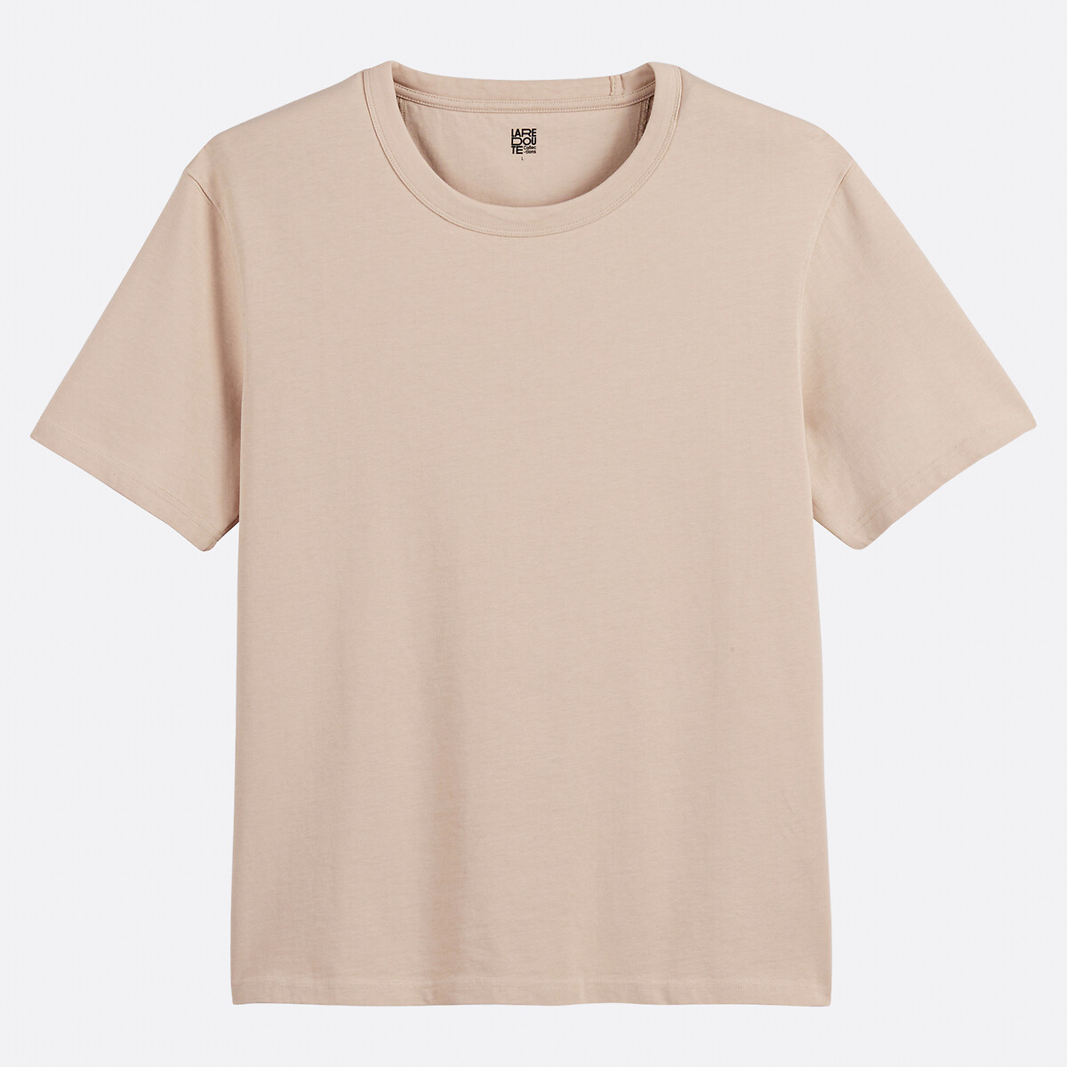 COLEÇÃO LA REDOUTE<br>Camiseta de gola redonda, malha de algodão