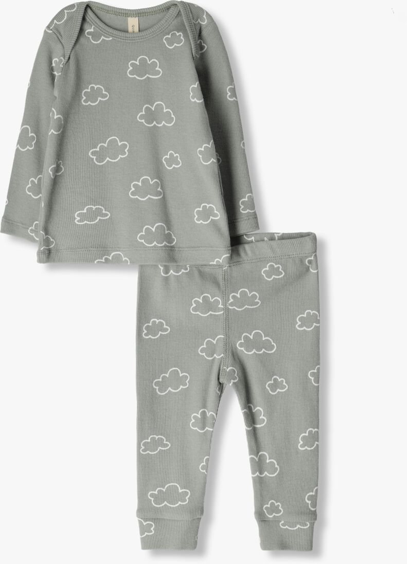 QUINCY MAE blauwe quincy mae  long sleeve tee and legging set