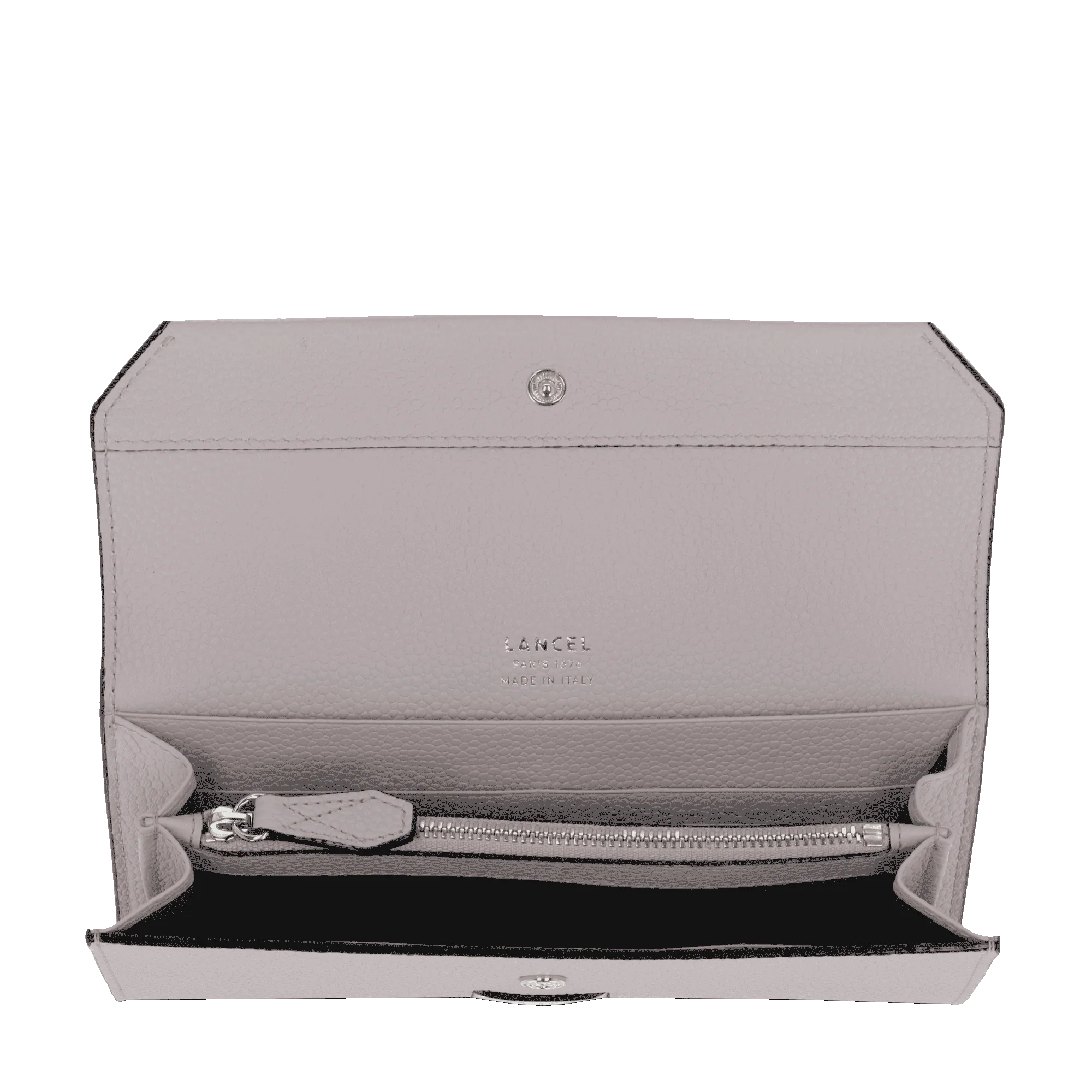 Portefeuille slim rabat Ninon de Lancel-Gris Mauve