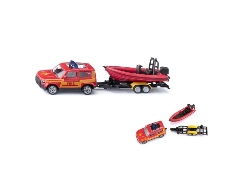 Siku Land Rover Defender with Boat